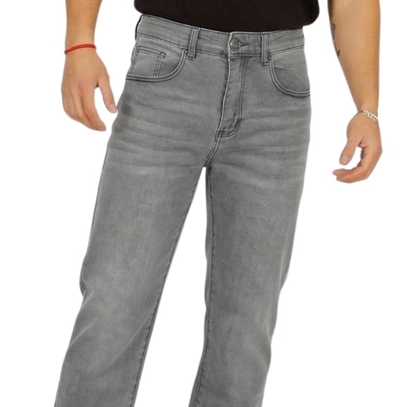 Jeans de Hombre Recto Regular Fit Gris