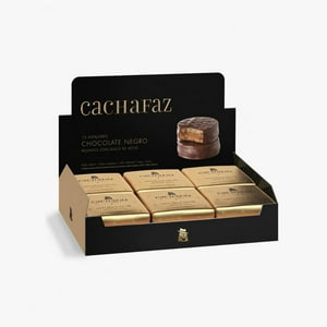 Cachafaz Argentina - Alfajor Chocolate Negro Estuche 12 U.