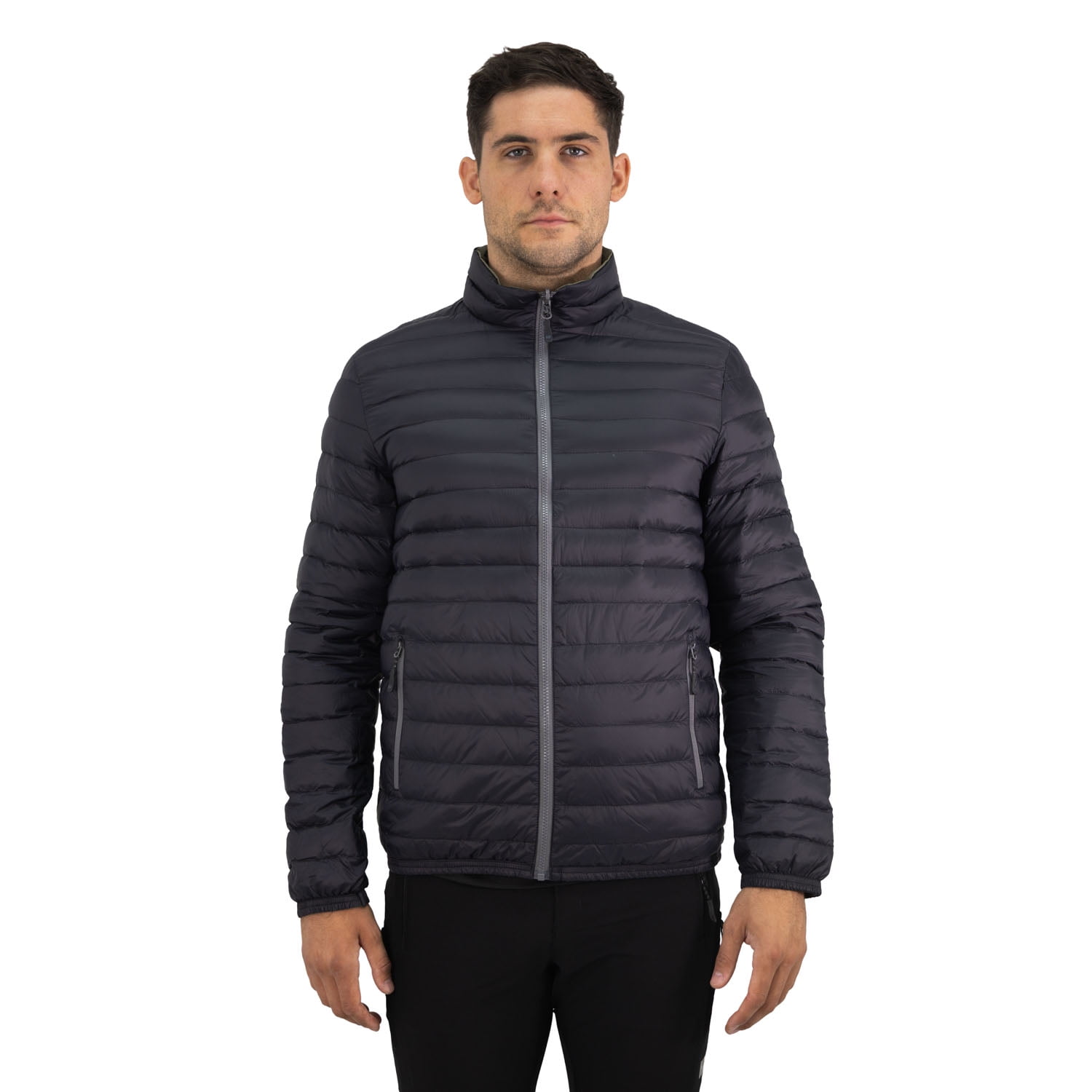 Hardwork - Parka Pluma Hw Goose Reversible Negro/verde Oliva