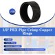 thumbnail image 2 of 100 Pack 12 PEX Copper Crimp Rings, 2 of 3