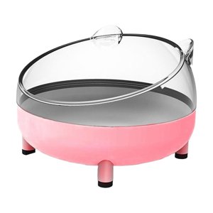 Ioensy - Caja De Baño De Arena Para Hámster, Casa De Baño Transparente Para Animales Pequeños, Para Hurón, Conejo, Jerbo, Rosa