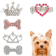thumbnail image 1 of Lazos para el pelo de perro, accesorios, pasadores para cachorros, pinzas para el pelo de perros pequeños, con cristales y diamantes de imitación, paquete de 5, 1 of 6