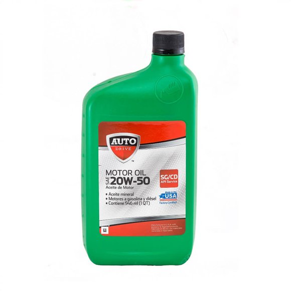 Aceite de Motor Mineral 20W-50 Diesel y Gasolina 946 ml