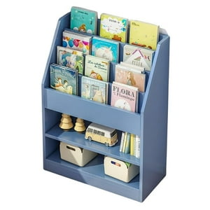 Pitaya - Estantería De Libros Para Sala De Juegos 82*30*100 Color Azul Acero