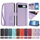 thumbnail image 4 of Funda Cartera Trébol para Google Pixel 8A con Ranuras Tarjetas y Carga Inalámbrica Morado claro, 4 of 6