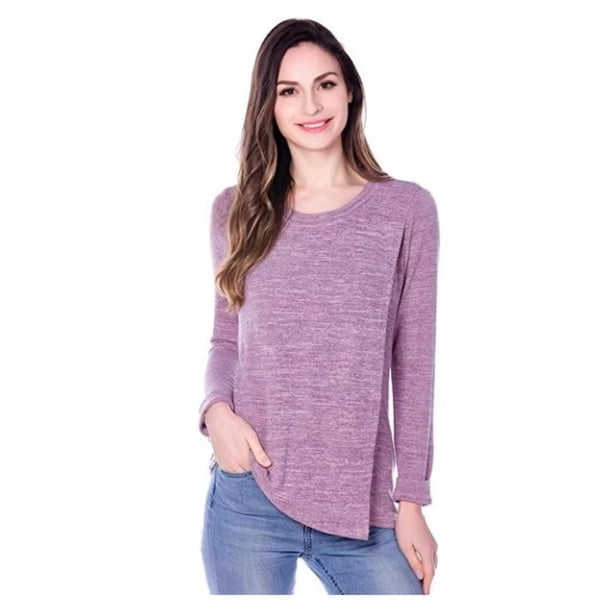 Polera Lactancia Maternidad Manga Larga Mari fucsia L