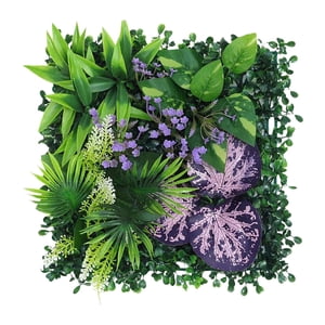 Bothyi - Panel De Pared Verde De Hierba De Simulación De 9,8X9,8 Pulgadas, Decoración Para Terraza, Baño Estilo I