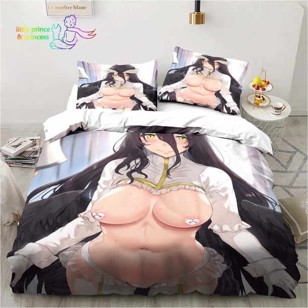 Albedo Overload Bedding Set Bed Set Adult Kid Bedroom HentaiGirl Bedding Gift