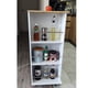 thumbnail image 5 of Isla de Cocina Blanca Mesa Alta mueble Organizador Multiuso auxiliar, 5 of 9