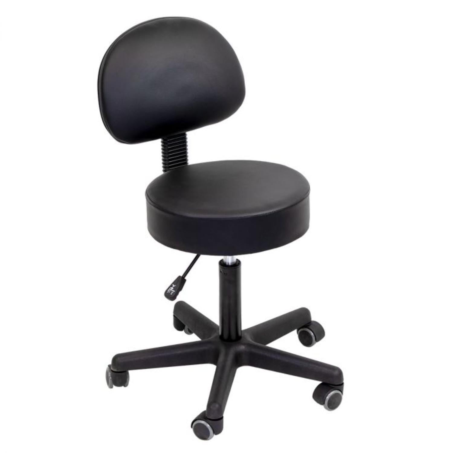 Glomed - Piso Taburete Consulta Medica Con Respaldo - Negro Negro