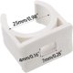 thumbnail image 2 of Pinzas para tubos de agua de PVC en forma de U de 25 mm (40 unidades), color blanco, 2 of 9
