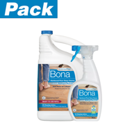 Pack Limpiadores Power Plus Pisos Madera Bona 3.78 Lt Y 650 Ml