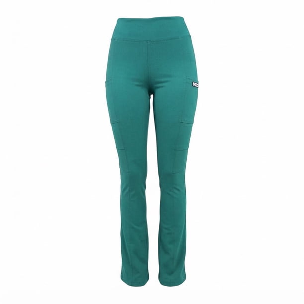 Pantalón clinico elasticado Spandex. - Verde Turquesa
