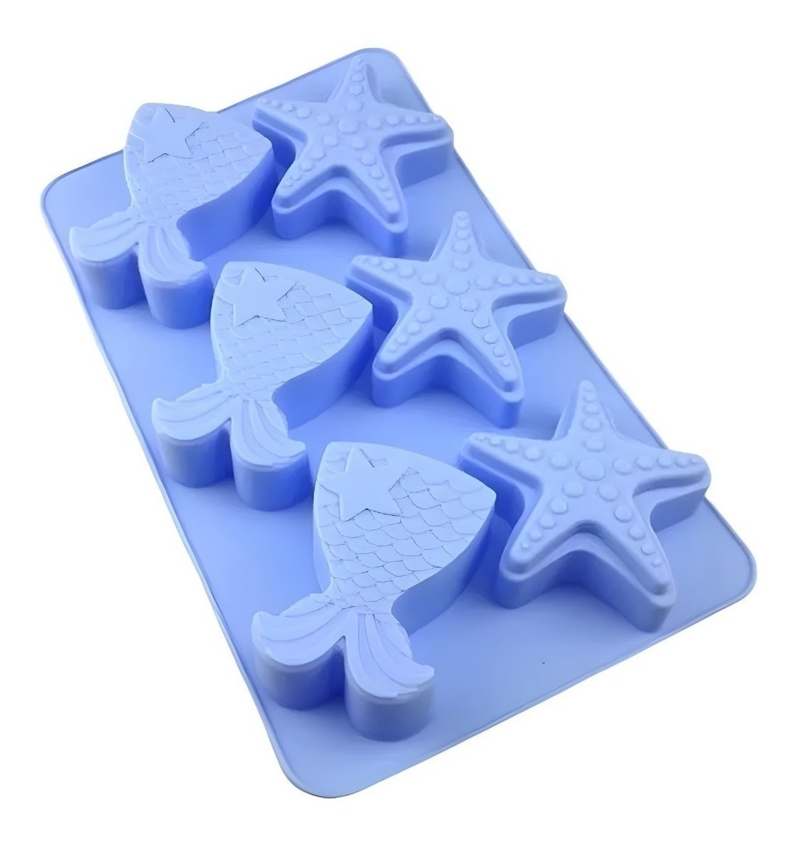 Genérico - Molde De Silicona Moldes Silicona Dulce Cola Sirena Estrella