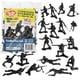thumbnail image 1 of Toy Soldiers TimMee Plastic Army Men, negro, 48 piezas, fabricado en EE. UU, 1 of 6
