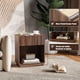 thumbnail image 3 of Juego de mesitas de noche INNOD Fluted Modern con cajón y estante, 2 unidades, 3 of 8