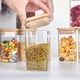 thumbnail image 3 of Set 3 Frasco Hermetico Cuadrado 400mL Vidrio 12cm Tapa Bambú, 3 of 3