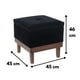 thumbnail image 3 of Pouf Baúl Emilia Negro Felpa 45x45x46 cm, 3 of 3