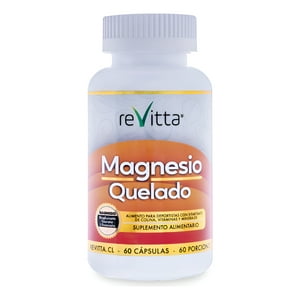 Revitta Wellness - Magnesio Quelado 60 Cápsulas 60 Porciones