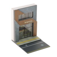 Bothyi - 1/64 Paisaje Diorama Estacionamiento Diorama Paisaje Exhibición Para 1/64 Modelo Coche Casa De Té