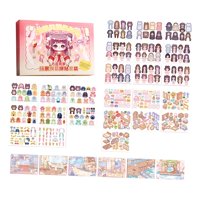 Magideal - Haz Tu Propio Libro De Pegatinas Reutilizable Para Niños, Álbum De Recortes, Vestido Colorido, Juguete De Pegatinas Para Recuerdos De Fiesta, Niñas Y Costumbres Antiguas