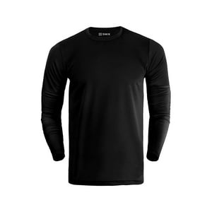 Snix - Polera Deportiva Dry Fit De Adulto Manga Larga Negra Talla Xl