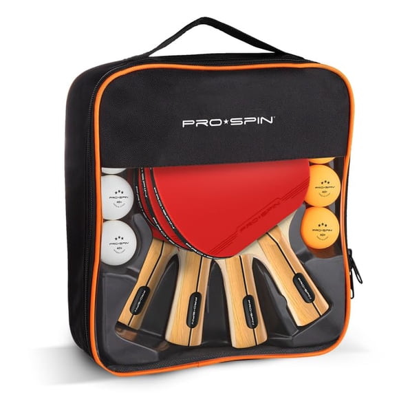 Set de palas de ping pong PRO SPIN de alto rendimiento para 4 jugadores