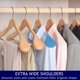 thumbnail image 3 of Perchas de madera para trajes, 6 unidades, color ámbar, con hombros anchos, 3 of 7