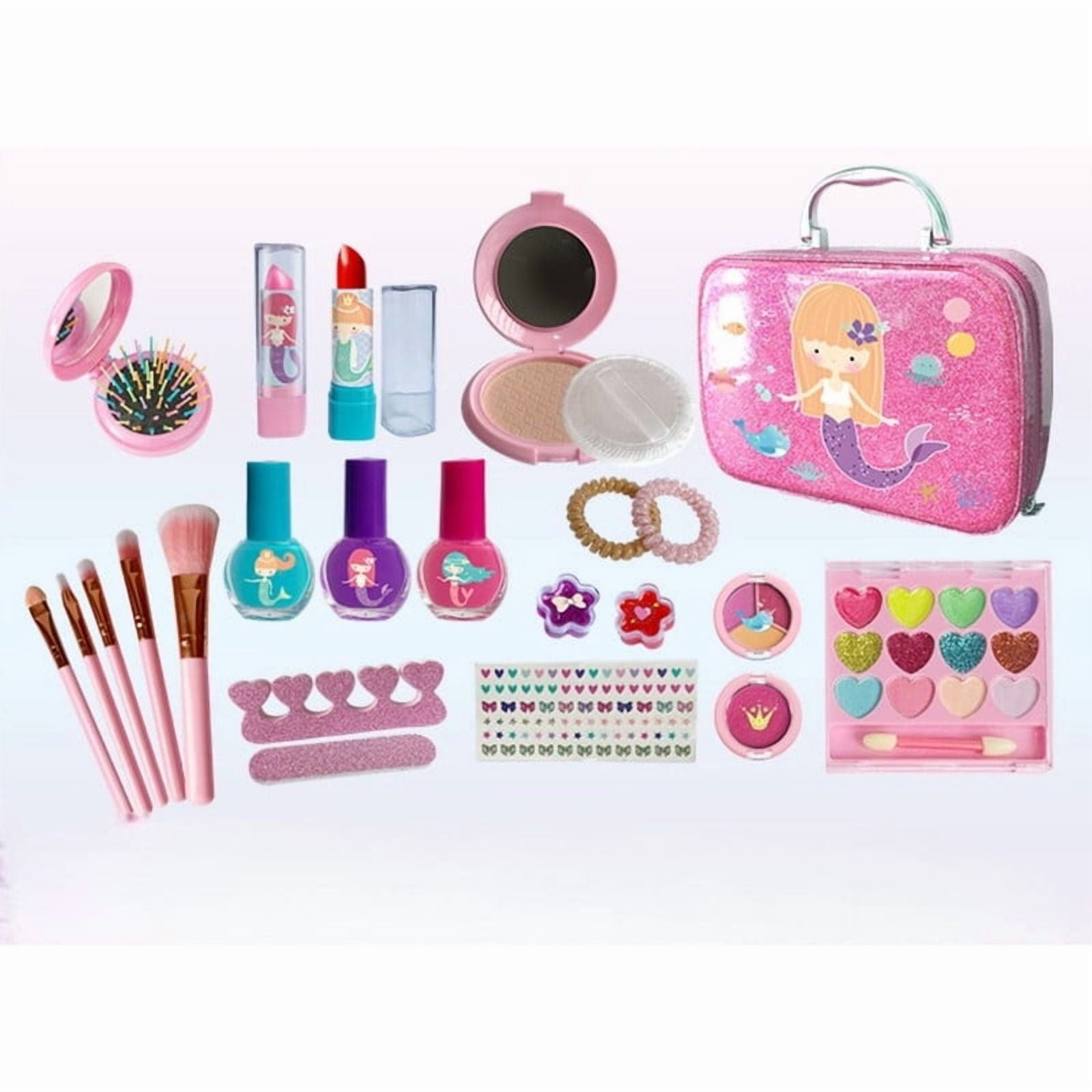 Babyluna - Juego De Maquillaje Infantil Lavable No Tóxico Kit Cosméticos Niñas En Maleta