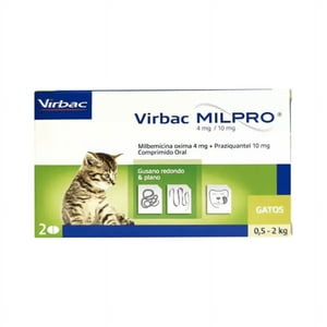 Virbac - Antiparasitarios Milpro Para Gatitos De 0,5 A 2 Kg.