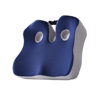 Ioensy - Cojín De Asiento De Espuma Viscoelástica, Almohada Para El Coxis Para Silla De Oficina, Coche, Avión, Azul Y Gris