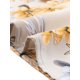 thumbnail image 5 of INSPIRE CHIC Blusas de Trabajo de Satén para Mujeres Florales Vintage con Manga Corta Casual de Negocios L Gris Albaricoque, 5 of 6