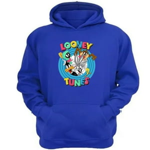 Genérico - Polerón Canguro Dibujos Animados Lt Azul Talla Xl Unisex