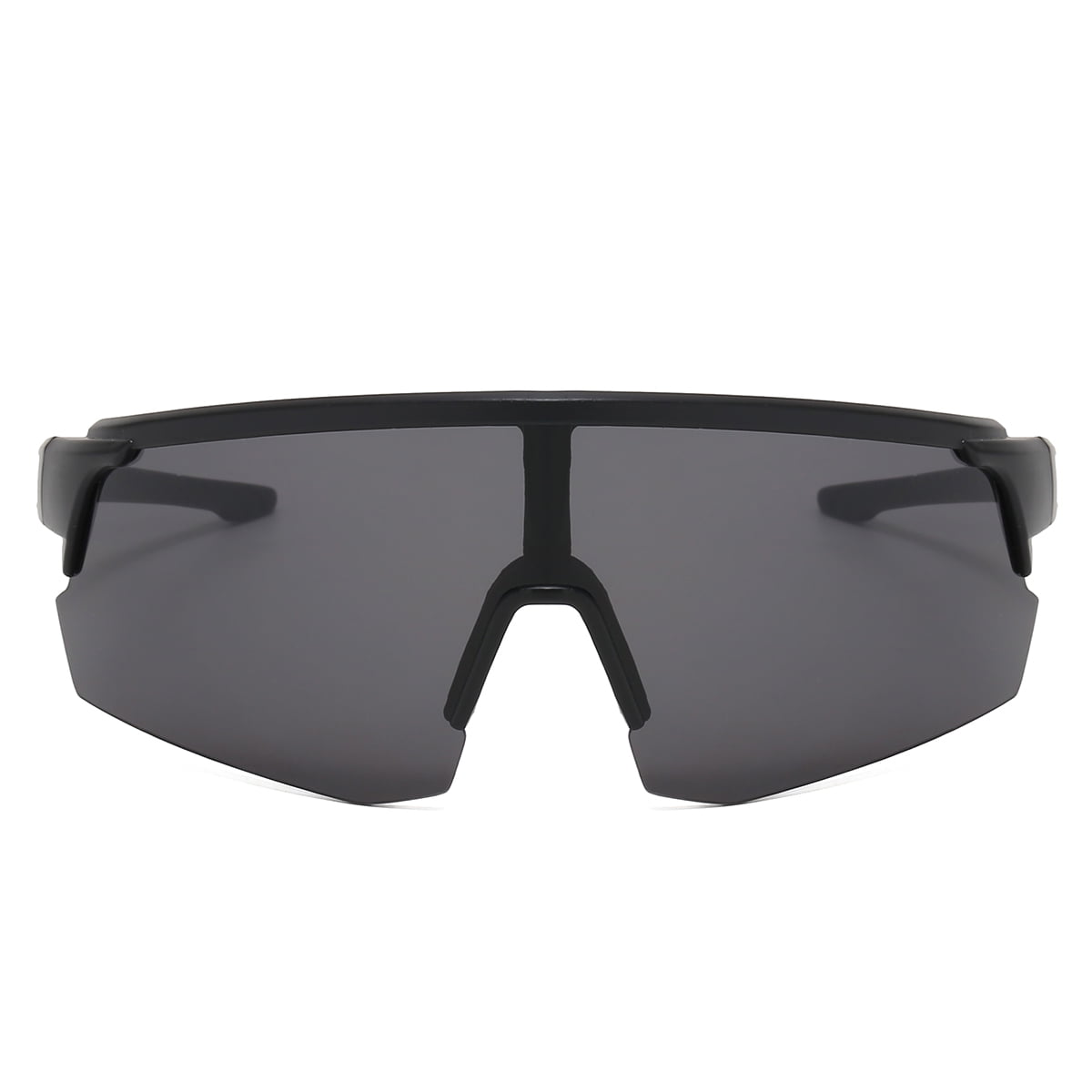 Polasup Gafas Lentes De Sol Gafas De Sol Deportivas Negras Con Lentes Oscuros Y Diseño Aerodinámico. Protección Uv 400, Ligera Y Resistente. Ideales Para Ciclismo, Running Y Actividades