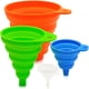 thumbnail image 1 of Embudo de cocina de 4 tamaños diferentes, embudos para llenar botellas, embudo plegable de silicona de grado alimenticio, embudo premium para enlatado/alimentos, embudo grande para frascos de boca anc, 1 of 6