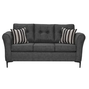 Colbox - Sofá Centauro 3 Cuerpos-Met Tela Gris Oscuro