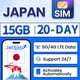thumbnail image 1 of Tarjeta SIM prepago JETSIM 15 GB 20 días Japón Hotspot 3‑en‑1, 1 of 5