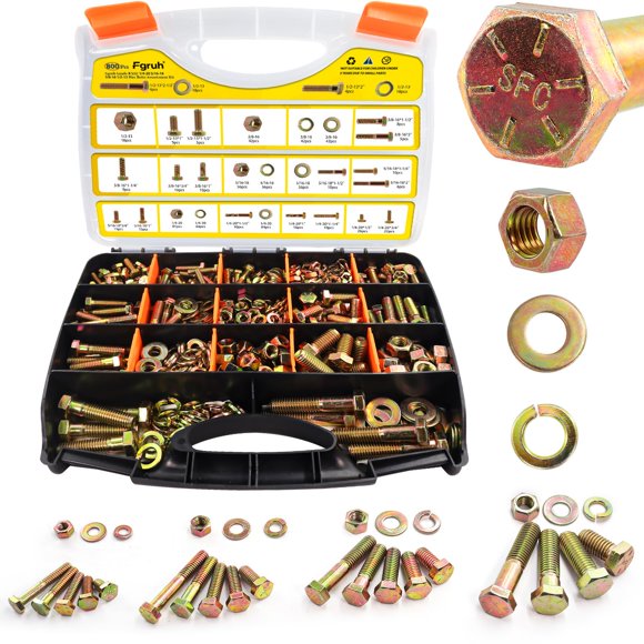 Kit de Pernos Hexagonales Fgruh 800 uds 1/4-20 a 1/2-13