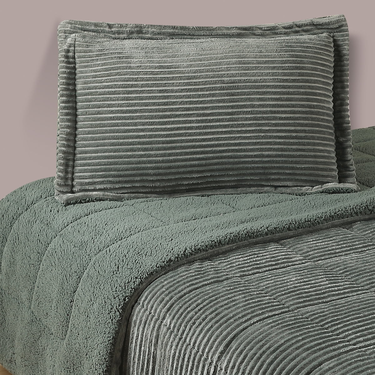 Chantilly - Plumon Corduroy/sherpa 2.5p Gris