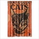 thumbnail image 1 of Cortina de ducha con diseño de gatos vintage y ganchos, tamaño 48 x 72 pulgadas, 1 of 3