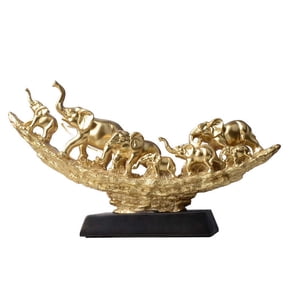 Bothyi - Estatua De Elefante De Ilustraciones De Estatuilla De Resina Para Centros De Mesa Interiores De Gabinete