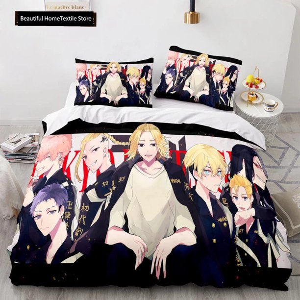 Tokyo Revengers Ryuguuji Ken Sano Manjiro Duvet Cover Cartoon Bedding Sets Bed Set Quilt Comforter Covers Home TextilesBed Sheets