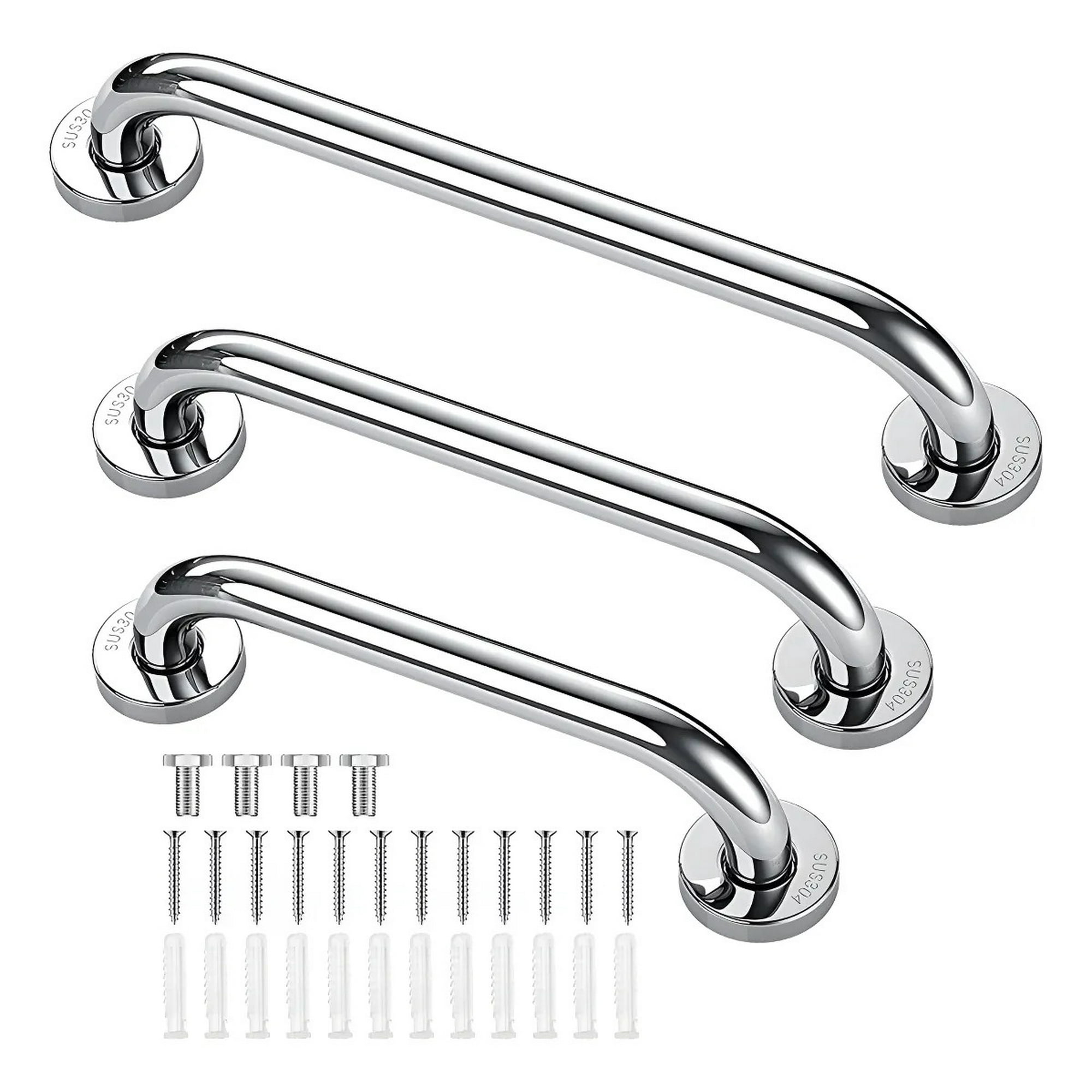 Genérica - Pack 3 Manillas Barra Seguridad Baño Ducha Pasamanos Bañera 30cm+40cm+50cm