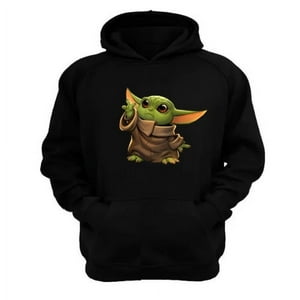 Genérico - Polerón Canguro Yoda Bebe Sw Negro Talla Xs Unisex