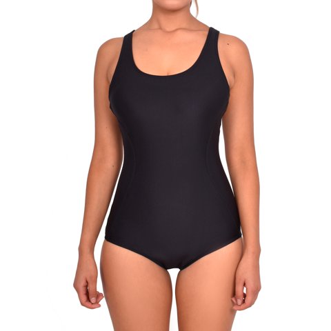 Samia - Traje De Baño Clasico Para Natacion Negro