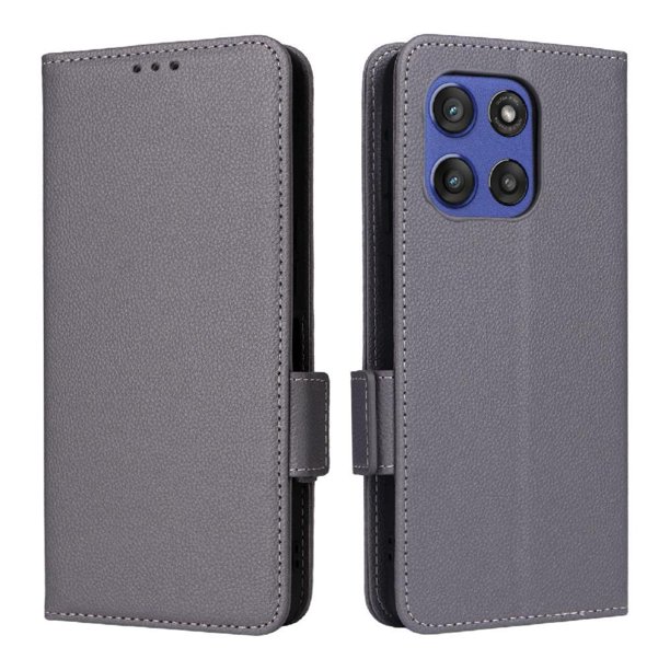 Funda Cartera para Motorola Moto G Stylus 5G 2025 Tapa Flip con Ranuras y Soporte Gris