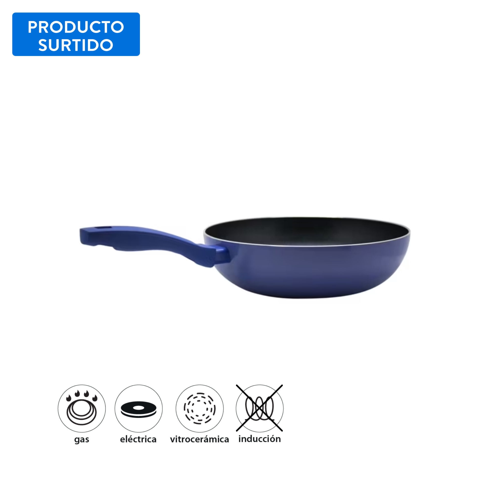 Keep - Wok 28 Cm Titanium Pro Aluminio Prensado, Color Surtido 1 Pieza