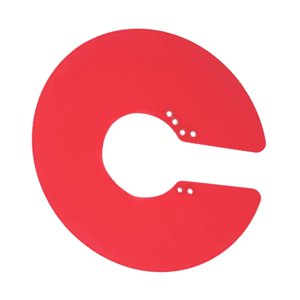 Ioensy - Collar De Corte De Pelo Silicona Ajustable Impermeable Peluquería Salón Rojo