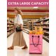thumbnail image 5 of Bolsa de supermercado con ruedas WORKPRO, grande, 136 L, 50 kg de capacidad, rosa, 5 of 8