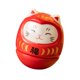 thumbnail image 2 of Porcelana Fortuna Cat Daruma Tumbler Craft Housewarming Regalo 1.4x1.4x1.5 Pulgadas Rojo, 2 of 5